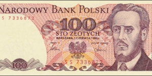Poland 100 zlotych 1986 Banknote