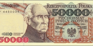 Poland 50k zlotych 1993 Banknote