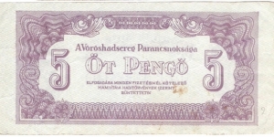 5 Pengo(Soviet Occupation 1944) Banknote