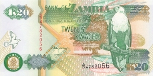 Zambia 20 kwacha 1992 Banknote