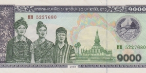 Laos 1000 kip 2003 Banknote