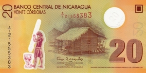 Nicaragua 20 córdobas 2007 (2012), polymer Banknote
