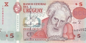 Uruguay 5 pesos 1998 Banknote