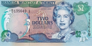 Bermuda 2$ 2000 Banknote