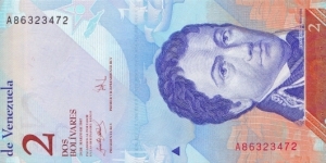 Venezuela 2 bolívares 2007 Banknote