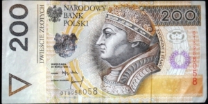 200 złotych - Poland. King Zygmunt I Stary Banknote