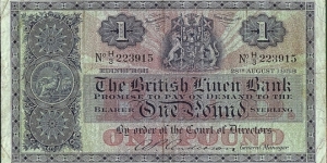 Scotland 1958 1 Pound. Banknote