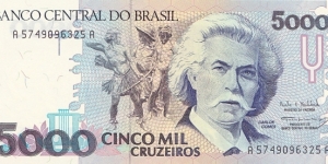 Brazil 5000 cruzeiros 1993 Banknote