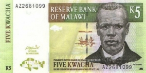 Malawi 5 Kwacha 2004 P36b Banknote