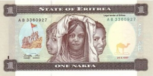 Eritrea Banknotes Pick 1 1 Nakfa 1997Eritrea Banknotes Pick 1 1 Nakfa 1997 Banknote