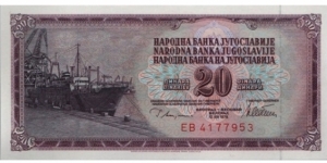 Yugoslavia - 20 Dinara - 1978 Banknote