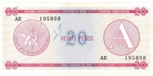 20 Pesos(Foreign Exchange Certificate 1985/A series) Banknote