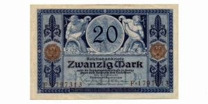 Reichbanknote 
20 Mark 
4.11.1915 Banknote