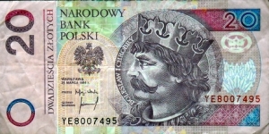 20 zł.
YE 8007495 Banknote