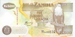 500 Kwacha(polymer Issue 2006) Banknote