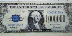 USD1 Million Silver Certificate 1928 For Sale USD1.5 Million
Please Call me at +601111860121 Banknote