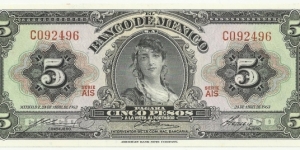 Mexico 5 Pesos 1963 Banknote