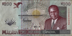Malawi 1995 200 Kwacha. Banknote