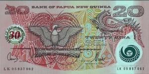 Papua New Guinea 2005 20 Kina.

30 Years of Independence. Banknote