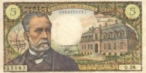 5 Francs Pasteur Banknote