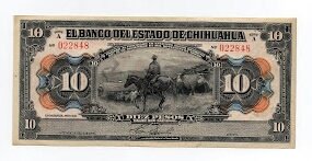 10 PESOS EL BANCO DEL ESTADO DE CHIHUAHUA Banknote