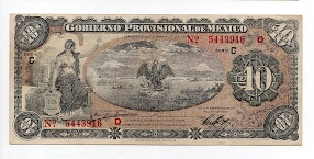 10 Pesos Gobierno Provisional de Mexico Banknote