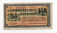 50 Centavos La Tesoreria de la Federacion Banknote
