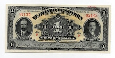1 Peso El Estado de Sonora Banknote