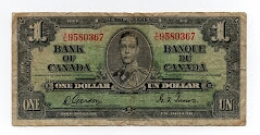 1 DOLLAR BANK OF CANADA Banknote