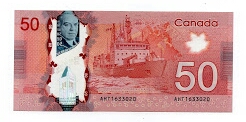 50 DOLLARS BANK OF CANADA POLYMER Banknote