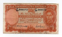 10 Shillings Commonwealth of Australia Banknote