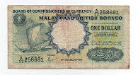 1 Dollar Malaya and British Borneo Banknote