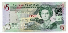 5 Dollars Eastern Caribbean Central Bank Banknote