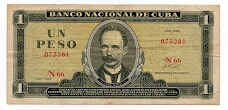 1 Peso National Bank of Cuba Banknote