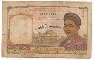 1 Piastre French Indo-China P52 Banknote