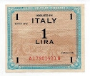 1 Lira Allied Military Currency PM10 Banknote