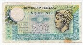 1000 Lire Italy Republic P93 Banknote