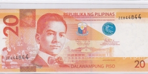 Philippines 20 Pesos REPEATING repeater serial, NGC

serial:ZE844844 Banknote