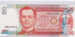 Philippines 20 Pesos NDS
Black serial, GM prefix, Ramos - Singson sig com Banknote