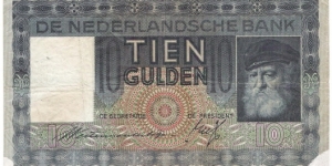 10 Gulden(1939) Banknote