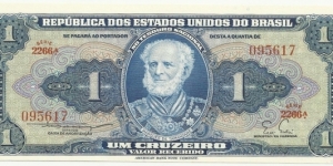 Brasil 1 Cruzeiro Serie A Banknote