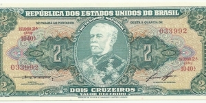 Brasil 2 Cruzeiro Serie A Estampa2 Banknote