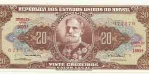Brasil 20 Cruzeiros Serie A Estampa2 Banknote