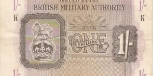 British Military Authority 1 Shilling Banknote