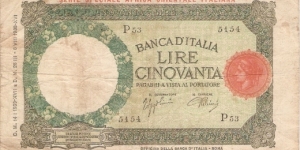 50 Lire (Italian East Africa) Banknote
