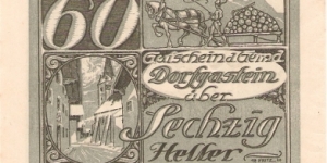 Notgeld Dorfgastein 60 Heller Banknote