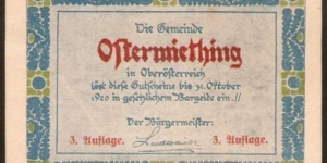 Banknote from Austria