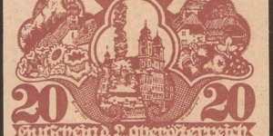 Notgeld Oberösterreich 20 Heller Banknote