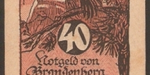 Notgeld Brandenberg 40 Heller Banknote