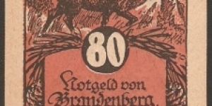 Notgeld Brandenberg 80 Heller Banknote